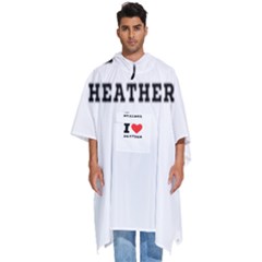 I Love Heather Men s Hooded Rain Ponchos by ilovewhateva