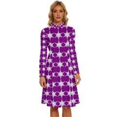 Pattern 154 Long Sleeve Shirt Collar A-line Dress by GardenOfOphir