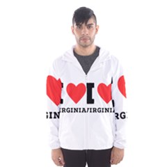 I Love Virginia Men s Hooded Windbreaker by ilovewhateva