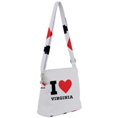 I Love Virginia Zipper Messenger Bag by ilovewhateva