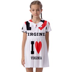 I Love Virginia Kids  Asymmetric Collar Dress by ilovewhateva