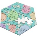 Jellyfish Animal Translucent Wooden Puzzle Hexagon View2