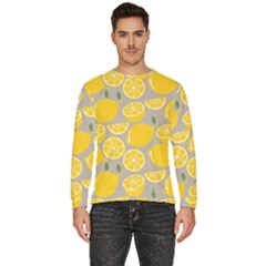 Lemon Background Lemon Wallpaper Men s Fleece Sweatshirt by Semog4