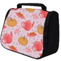 Pumpkin Tea Cup Pie Dessert Full Print Travel Pouch (Big) View1