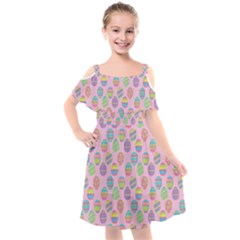 Egg Easter Eggs Pastel Digital Art Kids  Cut Out Shoulders Chiffon Dress by Semog4