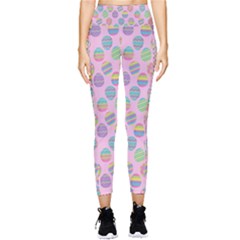 Egg Easter Eggs Pastel Digital Art Pocket Leggings  by Semog4