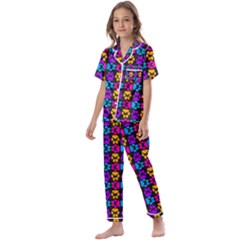 Pattern 221 Kids  Satin Short Sleeve Pajamas Set by GardenOfOphir