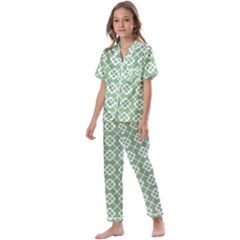 Pattern 298 Kids  Satin Short Sleeve Pajamas Set by GardenOfOphir