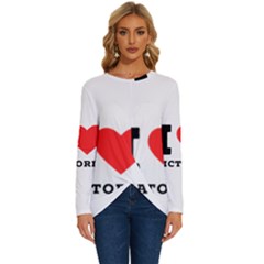 I Love Victoria Long Sleeve Crew Neck Pullover Top by ilovewhateva