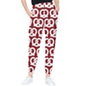 Red Pretzel Illustrations Pattern Women s Tapered Pants View1