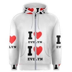 I Love Evelyn Men s Zipper Hoodie by ilovewhateva