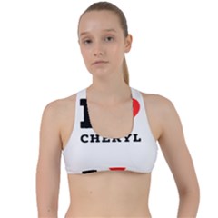 I Love Cheryl Criss Cross Racerback Sports Bra by ilovewhateva