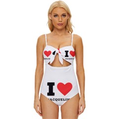 I Love Jacqueline Knot Front One-piece Swimsuit by ilovewhateva