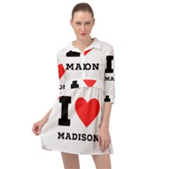 I Love Madison  Mini Skater Shirt Dress by ilovewhateva