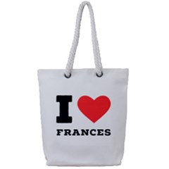 I Love Frances  Full Print Rope Handle Tote (small) by ilovewhateva