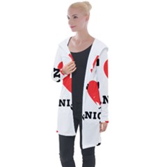 I Love Janice Longline Hooded Cardigan by ilovewhateva