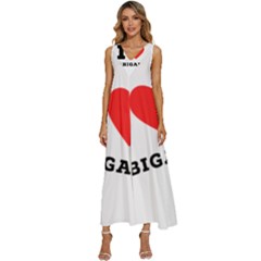 I Love Abigail  V-neck Sleeveless Loose Fit Overalls by ilovewhateva