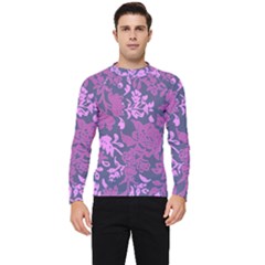 Background Pattern Flower Texture Men s Long Sleeve Rash Guard by Semog4