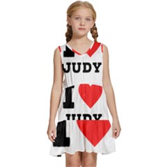 I Love Judy Kids  Sleeveless Tiered Mini Dress by ilovewhateva