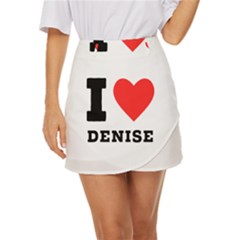 I Love Denise Mini Front Wrap Skirt by ilovewhateva