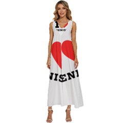 I Love Denise V-neck Sleeveless Loose Fit Overalls by ilovewhateva