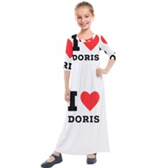 I Love Doris Kids  Quarter Sleeve Maxi Dress by ilovewhateva