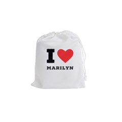 I Love Marilyn Drawstring Pouch (small) by ilovewhateva