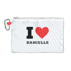 I Love Daniella Canvas Cosmetic Bag (large) by ilovewhateva