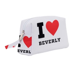 I Love Beverly Wristlet Pouch Bag (medium) by ilovewhateva