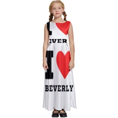 I Love Beverly Kids  Satin Sleeveless Maxi Dress by ilovewhateva