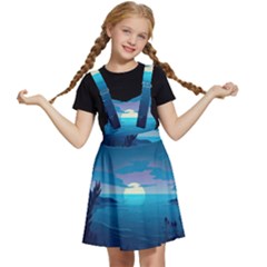 Ai Generated Ocean Sea Water Anime Nautical Kids  Apron Dress by Ravend