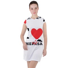 I Love Theresa Drawstring Hooded Dress by ilovewhateva