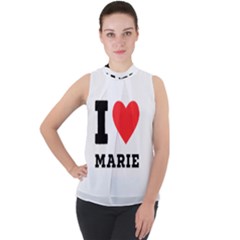 I Love Marie Mock Neck Chiffon Sleeveless Top by ilovewhateva