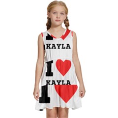 I Love Kayla Kids  Sleeveless Tiered Mini Dress by ilovewhateva