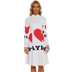 I Love Kayla Long Sleeve Shirt Collar A-line Dress by ilovewhateva