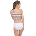 Cute Whale Illustration Pattern Spliced Up Bikini Top  View2