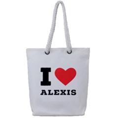 I Love Alexis Full Print Rope Handle Tote (small) by ilovewhateva