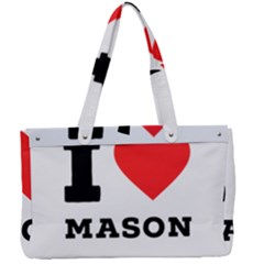 I Love Mason Canvas Work Bag by ilovewhateva