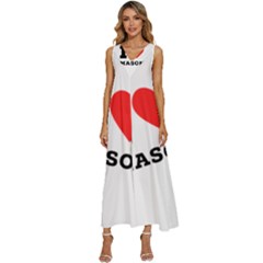 I Love Mason V-neck Sleeveless Loose Fit Overalls by ilovewhateva