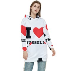 I Love Russell Women s Long Oversized Pullover Hoodie by ilovewhateva