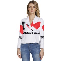 I Love Russell Women s Long Sleeve Revers Collar Cropped Jacket by ilovewhateva