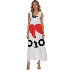 I Love Roy V-neck Sleeveless Loose Fit Overalls by ilovewhateva