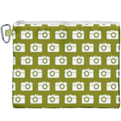 Modern Chic Vector Camera Illustration Pattern Canvas Cosmetic Bag (xxxl) by GardenOfOphir