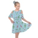 Toffees Candy Sweet Dessert Kids  Shoulder Cutout Chiffon Dress View1