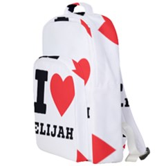 I Love Elijah Double Compartment Backpack by ilovewhateva