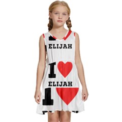 I Love Elijah Kids  Sleeveless Tiered Mini Dress by ilovewhateva