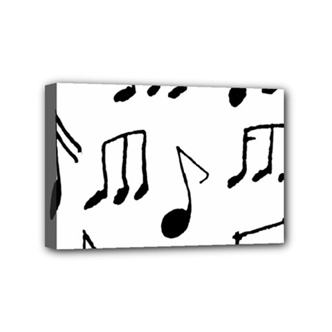 Music Is The Answer Phrase Concept Graphic Mini Canvas 6  X 4  (stretched) by dflcprintsclothing