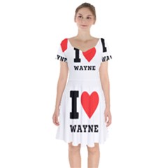 I Love Wayne Short Sleeve Bardot Dress by ilovewhateva