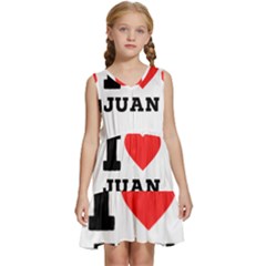 I Love Juan Kids  Sleeveless Tiered Mini Dress by ilovewhateva