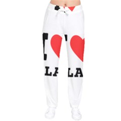 I Love Alan Women Velvet Drawstring Pants by ilovewhateva